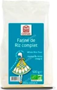 Harina de Arroz Integral, Orgánica, 500 g. Pack de 3