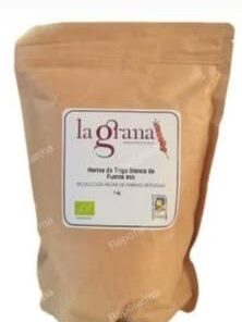 Harina de Fuerza de Trigo Blanca. 1 kg, Producción con Semillas Medicinales. Pack de 2