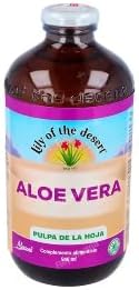 Zumo de Aloe Vera, Pulpa de la Hoja, Líquido, 946 ml