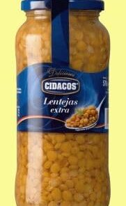 cidacos lenteja extra tarro 570gr