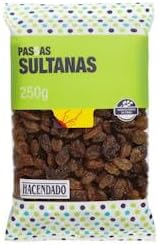 "Pasas sultanas sin semillas Hacendado Paquete 250 g Pack 2"