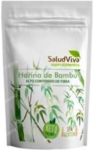 Harina de Bambú, Alto Contenido de Fibra, Sin Gluten, Keto, 375 g. Pack de 2