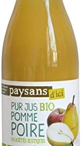 Pera de jugo de manzana puro orgánico y justo
