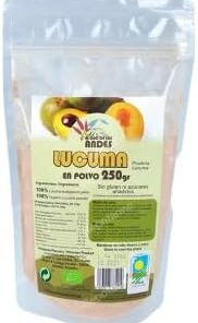Harina de Lucuma en Polvo, 250 gr, Sin Gluten y Sin Azúcares Añadidos