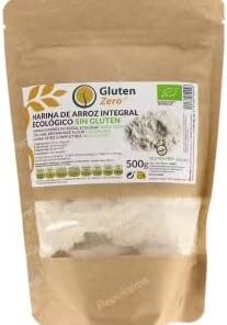Harina de Arroz Integral sin Gluten, 500g. Pack de 3