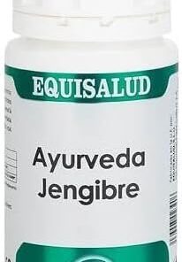 Equisalud Ayurveda Jengibre | Extracto 5% Gingeroles | 50 Cápsulas | Con vitaminas A y C que contribuyen al funcionamiento normal del sistema inmunitario