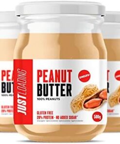 Just Loading - Crema de Cacahuete 100% Natural PACK 3 Uds x 500 g - Sin gluten y fuente de proteínas…