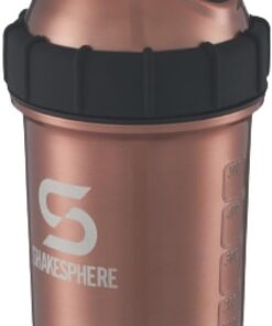 Vaso Shakesphere de acero: botella coctelera de proteínas mantiene las bebidas calientes y frías frías, 24 onzas, no necesita bola o batidor, fácil de limpiar, sin BPA, batidos