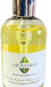 Aromabar Aceite de Masaje 250ml con Lavanda, Eucalipto y Menta - Aceite Corporal para Personas con Dolores Musculares - Adultos Interesados en Productos Naturales y Aromaterapia - Unisex - Gratis P&P