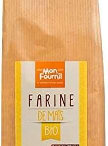 Mon Fournil - Harina de maíz orgánica, sin gluten, bolsa de 500 g