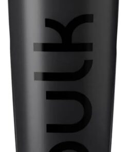 Bulk Iconic Botella Agitadora, 750ml, Negro Metalizado, Sin goteo, Sin BPA, Bola metálica para mezclar y preparar batidos sin grumos, Práctica asa de transporte, Apto para lavavajillas