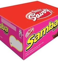 SAMBA Fresa, Galleta Cubierta de Chocolate Rellena sabor a Fresa, 20 Unidades de 1.1 oz c/u total 22.6 oz