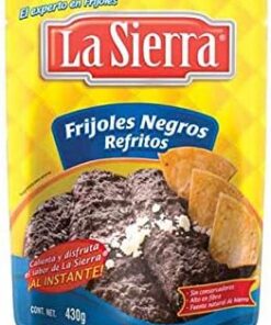 Frijoles negros refritos mexicanos 430 g pack 2 bolsas, textura cremosa lista en minutos para tacos, burritos, nachos y dips
