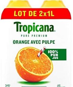 Tropicana Zumo de naranja con pulpa – 2 botellas de 1 litro