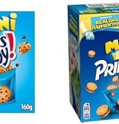 Chips Ahoy Mini Galletas Cookies, Dulces Pepitas de Chocolate, 160g + Principe Galleta Mini Crema De Chocolate 160