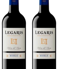 Legaris Roble - Vino tinto DO Ribera del Duero, 100% Tempranillo - 75cl (Paquete de 2)