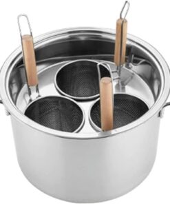 Juego de utensilios de cocina para pasta, olla de acero inoxidable con divisor y colador para cocinar pasta, fideos y verduras