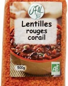 OFAL BIO Lentilles rouge corail - 500 g