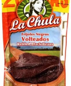 La Chula - Frijoles Negros Volteados - Producto de El Salvador - Ideal para Comidas Exóticas- 283 Gramos