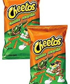 Doritos Cheetos crujiente cheddar jalapeño (importado), 226.8 g (paquete de 2)