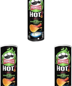 Pringles Hot Kicking Sour Cream 160g (Paquete de 3)