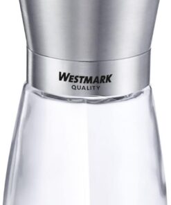 Westmark Molinillo de especias con mecanismo de cerámica, vidrio/cerámica/acero inoxidable, acero inoxidable, transparente/plata/negro, 63342260, 1 pieza