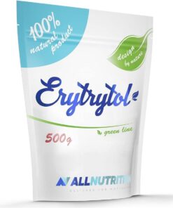 ALLNUTRITION Eritritol Sustituto de azúcar blanco saludable 0kcal por 200g Producto Sin índice glucémico Apto para diabéticos No provoca caries Envase 500g