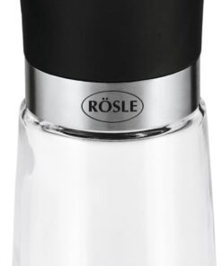 RÖSLE Juego de molinillo de especias de 3 piezas, molinillo de sal y pimienta con molinillo de cerámica para todo tipo de especias, recipiente de cristal, 14 cm