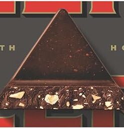 Toblerone Chocolate Negro Suizo con Nougat Miel y Almendras, Pack 360g | Chocolate negro suizo con nougat de miel y almendras en la icónica forma triangular de Toblerone, ideal para compartir