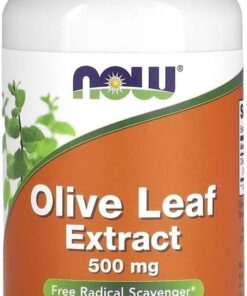 Now Foods - OLIVE LEAF EXTRACT 500 mg | Extracto de Hoja de Olivo | Apoyo Natural para el Sistema Inmunológico y Protección Antioxidante - 500mg, 60 Cápsulas