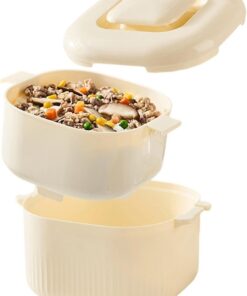 Olla Arrocera Para Microondas Vaporera De Cocina De Alimentos De 1700ml | Vaporera Para La Cocción De Comidas para Pasta Fideos Verduras en Cocina Hogar Microondas Restaurante