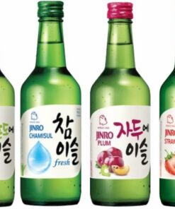 Wondermarket. Soju Bebidas Coreanas Chamisul, Uva, Fresa y Ciruela Jinro 350ml x4
