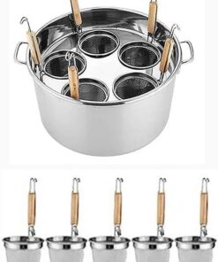 Juego de Acero Inoxidable para cocinar Pasta: Cacerola 3 en 1 con divisores y colador de Color para Preparar Pasta, Fideos y Verduras Herramienta de Cocina Esencial para cocin