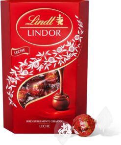 Lindt bombones LINDOR CORNET chocolate con leche, delicioso bombón con interior de chocolate cremoso, 337 g, aproximadamente 26 bombones