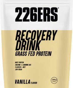 226ERS Recovery Drink, Recuperador Muscular en Polvo, Vainilla 1kg | proteína Grass Fed para recuperar, proporción 1:1 proteína e hidratos, sin gluten y bajo en azúcares, sin aceite de palma