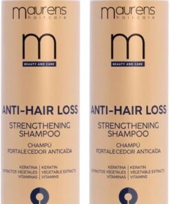 MAURENS - Champú Anticaída - Crece Pelo y Fortalece - Estimula el Crecimiento con Extractos Vegetales, Keratinas y Vitaminas - Refuerza el Cabello Debilitado - 400ml (Paquete de 2)