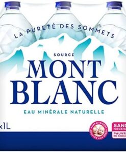 Mont Blanc Agua mineral poco profunda de los Alpes, 6 x 100 cl