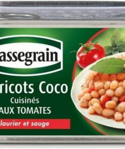 Cassegrain Frijoles Coco Cocinados con Tomates Laurier y Salvia 435 g (lote de 5 unidades)