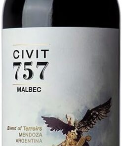 CIVIT 757 vino tinto Blend de Terroirs Malbec argentino de la provincia de Mendoza. Cosecha 2017 (1 BOTELLA, 750, mililitro)