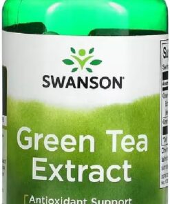 Swanson - GREEN TEA EXTRACT 500 mg | Extracto de Té Verde | Antioxidante de Alta Concentración - 60 Cápsulas