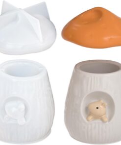 Molde de Tarro de Champiñón Pequeño Plantilla Para Recipiente De Pudín | Juego De Moldes Para Tarro Con Tapa Diseño Ardilla Forma Champiñón para Manualidades de Resina, Dulces, Joyería y Fundición