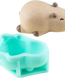 Moldes dulces con forma de animal encantadores, moldes de silicona antiadherentes de capibaras Blancmange para pudines fáciles de tratar, herramienta de moldeo de chocolate para hornear