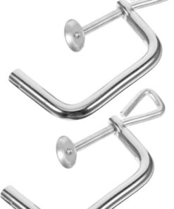 Cabilock 2 Piezas Abrazaderas para Máquina de Pasta, Mango de Rodillo para Pasta, Accesorios para Hacer Fideos, Diseño Ajustable, Adecuado para Cocina Casera y Pequeños Negocios