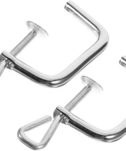 Ciieeo 2 Piezas Abrazaderas para Máquina de Pasta Sujeción Resistente para Accesorios de Cocina Reemplazo de Manija y Soporte para Pasta y Fideos Color Plata