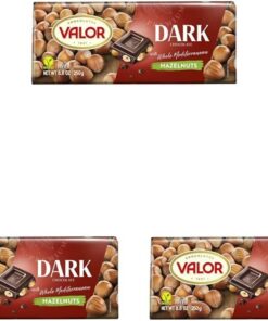 Valor - Chocolate Puro con Avellanas Mediterráneas Enteras. Chocolate Valor sin Gluten. Intenso Sabor y Aroma. Crujientes Avellanas Enteras - 250 Gramos (Paquete de 3)