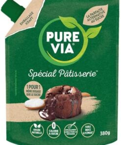 Pure Via - Edulcorante de origen natural, especial para repostería, 380 g, 2 unidades