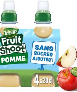Teisseire Fruit Shoot con jugo de manzana sin azúcares añadidos 4x20cl