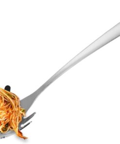 Cuchara de pasta de acero inoxidable, colador de fideos, servidor de espaguetis, colador de fideos de cocina duradero, cuchara de espagueti multifuncional, utensilio de servir fácil de usar para