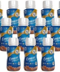 Ensure Nutrivigor - Complemento Alimenticio para Adultos, con HMB, Proteínas, Vitaminas y Minerales, como el Calcio - Sabor Chocolate - Pack de 12 Botellas x 220 ml