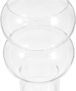 Ciieeo Vaso de Vidrio para Pudín 18 Oz, Borosilicato, Forma Especial | Decoracion Verano, Tazas de Café de Vidrio, Tazón de Postre de Vidrio, Obsequio para Niñas